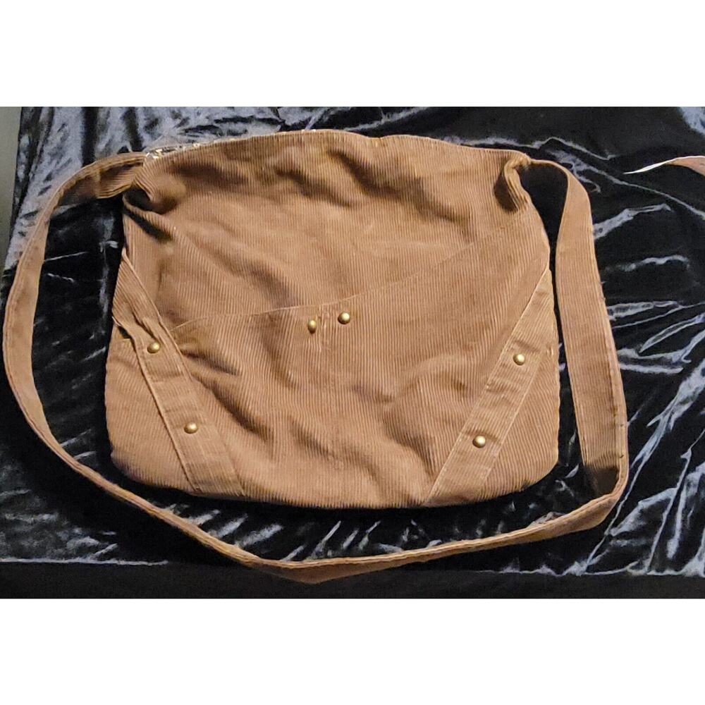 Vintage LEI Jeans Y2k Corduroy Bag Purse 2000s 90s Hobo Grunge Crossbody Brown